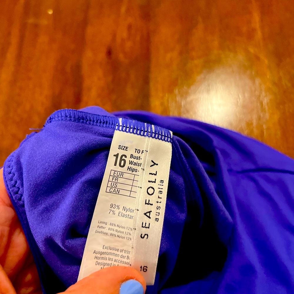 Seafolly one piece size 16